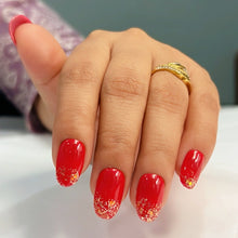 Load image into Gallery viewer, Glossy Glitter Medium Press On Nails #705
