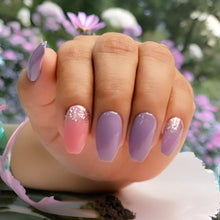 Load image into Gallery viewer, Glossy Glitter Medium Press On Nails #834
