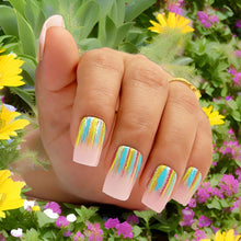 Load image into Gallery viewer, Multi Glitter Glossy Medium Press On Nails #683
