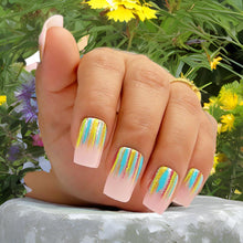 Load image into Gallery viewer, Multi Glitter Glossy Medium Press On Nails #683
