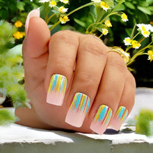 Load image into Gallery viewer, Multi Glitter Glossy Medium Press On Nails #683
