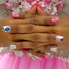 Load image into Gallery viewer, Baby Shower Glossy Short Press On Nails #603
