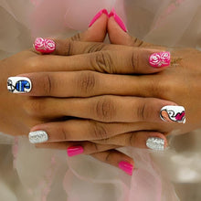 Load image into Gallery viewer, Baby Shower Glossy Short Press On Nails #603
