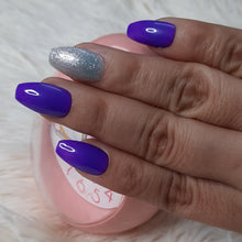 Load image into Gallery viewer, Purple Glitter Glossy Medium Press On Nails #27
