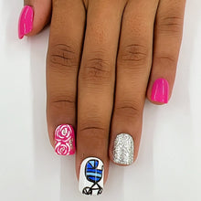 Load image into Gallery viewer, Baby Shower Glossy Short Press On Nails #603
