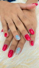 Load image into Gallery viewer, Bridal Glossy Glitter Medium Press On Nails #391
