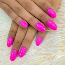 Load image into Gallery viewer, Pink Glossy Medium Press On Nails #77
