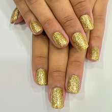 Load image into Gallery viewer, Premium Bridal Glossy Glitter Short Press On Nails #564
