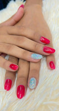 Load image into Gallery viewer, Bridal Glossy Glitter Medium Press On Nails #391
