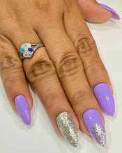 Load image into Gallery viewer, Glossy Glitter Medium Press On Nails #563
