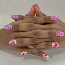 Load image into Gallery viewer, Baby Shower Glossy Medium Press On Nails #580
